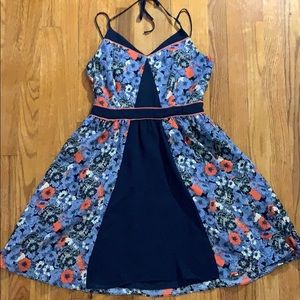 LC Lauren Conrad floral blue dress. Size 8